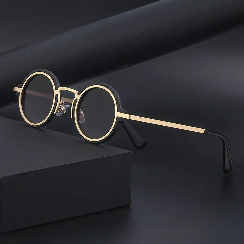 mens-fashion-uv-protection-round-rim-sunglasses - Viexta