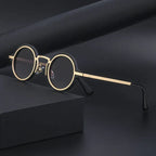 mens-fashion-uv-protection-round-rim-sunglasses - Viexta