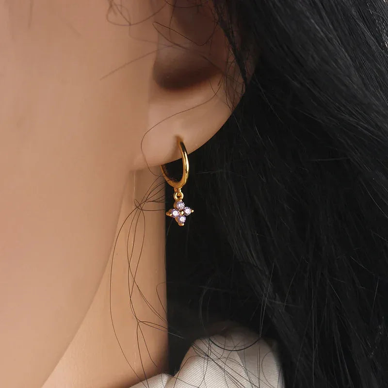 flower-rhinestone-earrings - Viexta