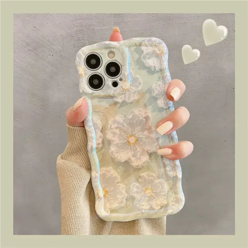 twisted-edge-oil-painting-flower-iphone-case - Viexta