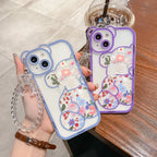New iPhone Case Hanging Chain Cute Floral Bear - Viexta