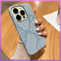 Gold Silk Snake Pattern Anti-fall iPhone Case - Viexta