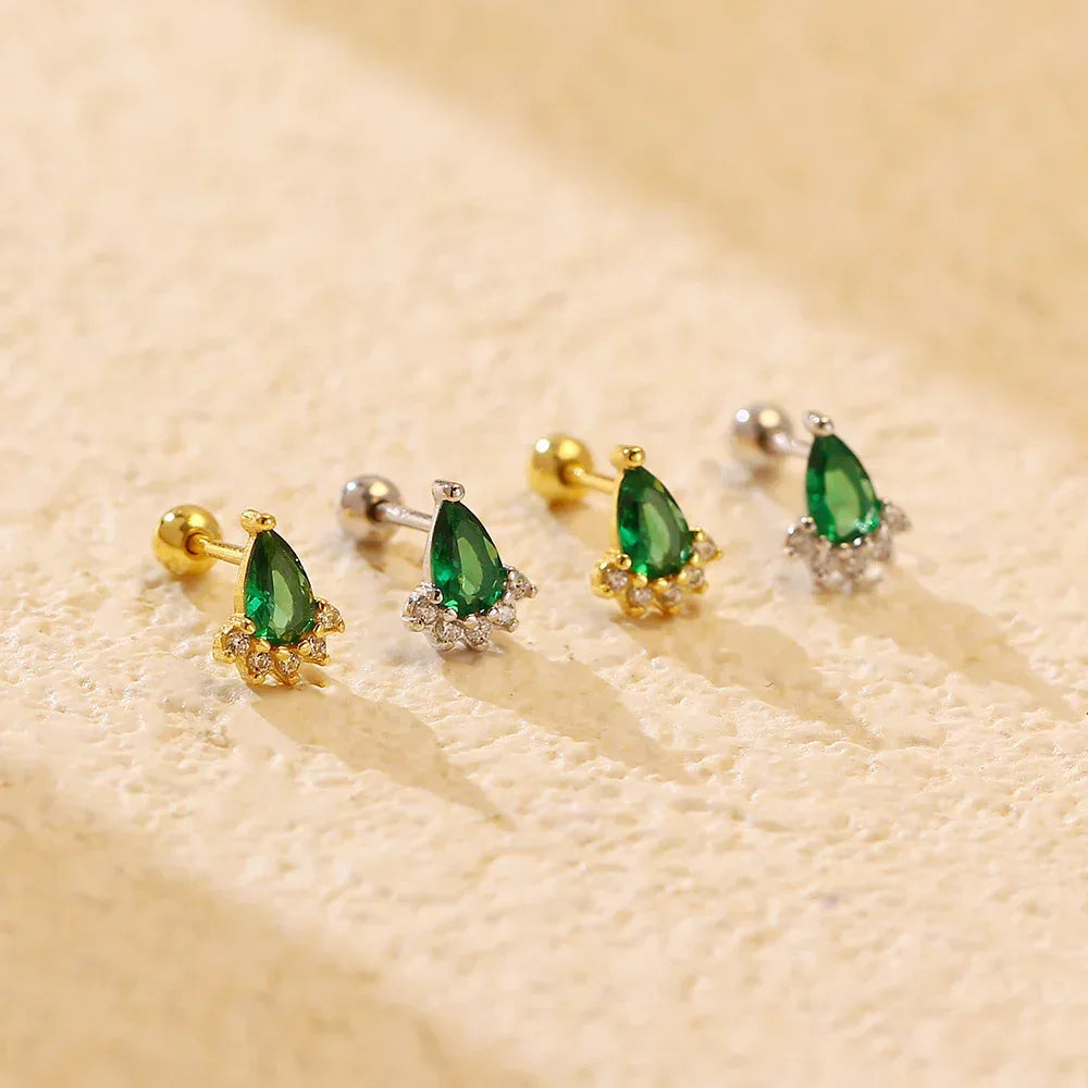emerald-diamond-screw-ear-studs - Viexta