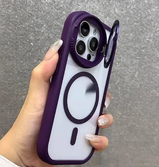 Lens Film Bracket Clamshell Full Cover iPhone Case - Viexta