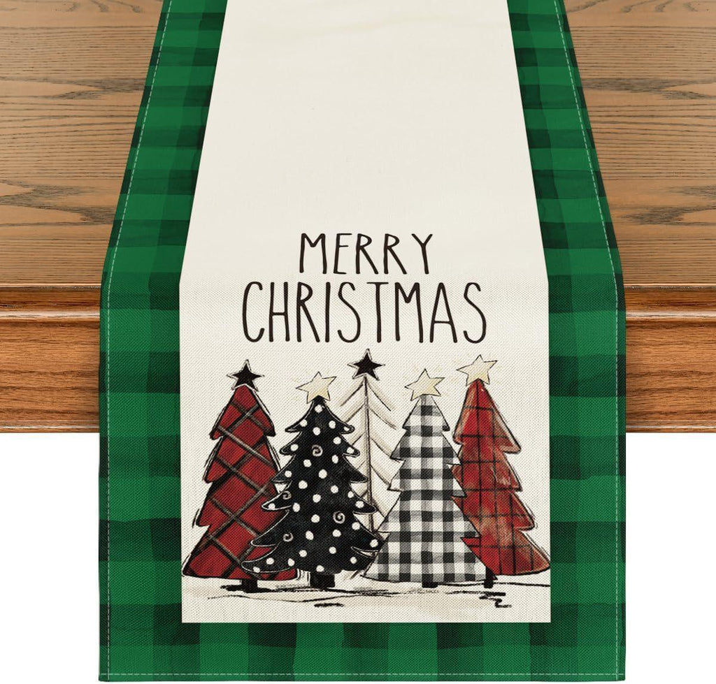christmas-trees-merry-xmas-table-runner - Viexta