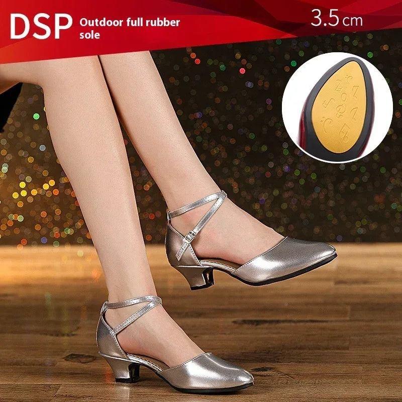 Latin Soft Bottom Heels - Viexta