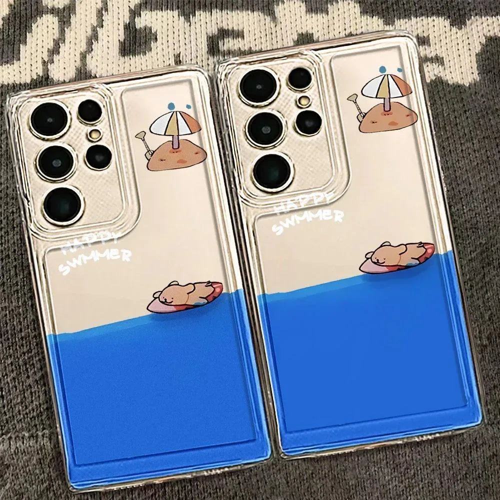 Summer Surfing Puppy Pores Samsung Case - Viexta