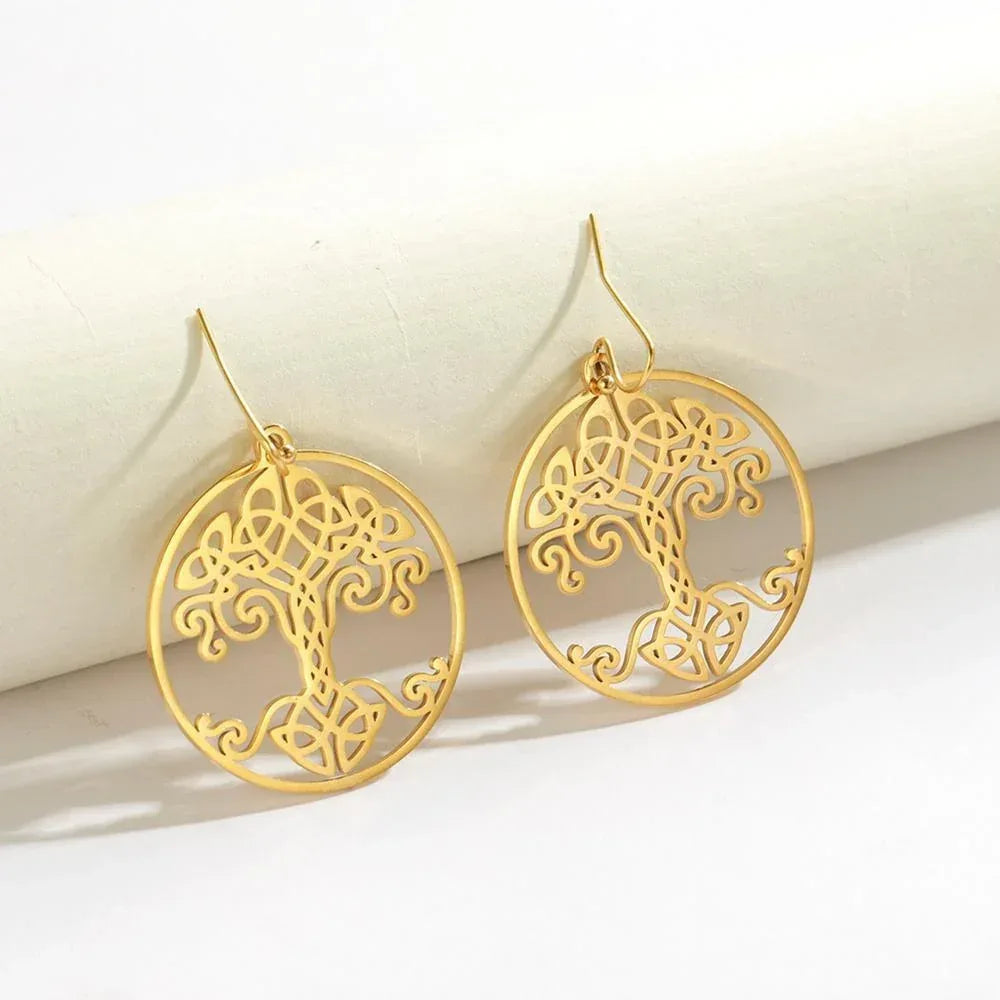 Vintage World Tree Earrings - Viexta