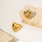 Ruth Heart Stainless Steel Earrings - Viexta