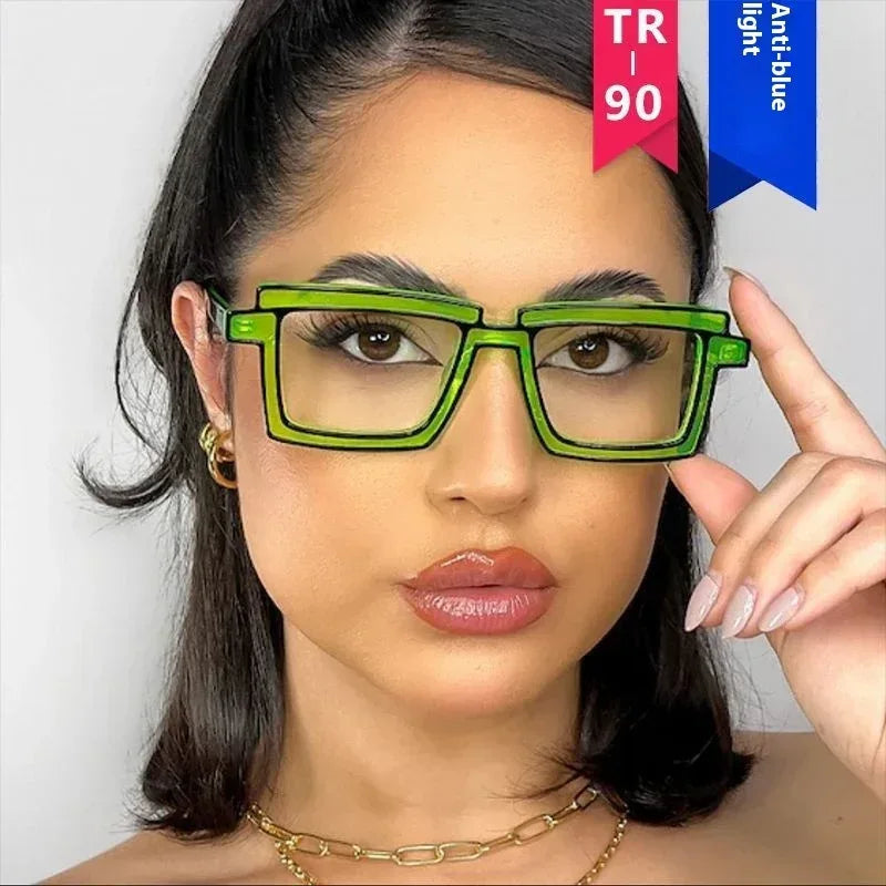 quadratic-plain-ins-square-anti-blue-ray-tr90-glasses - Viexta