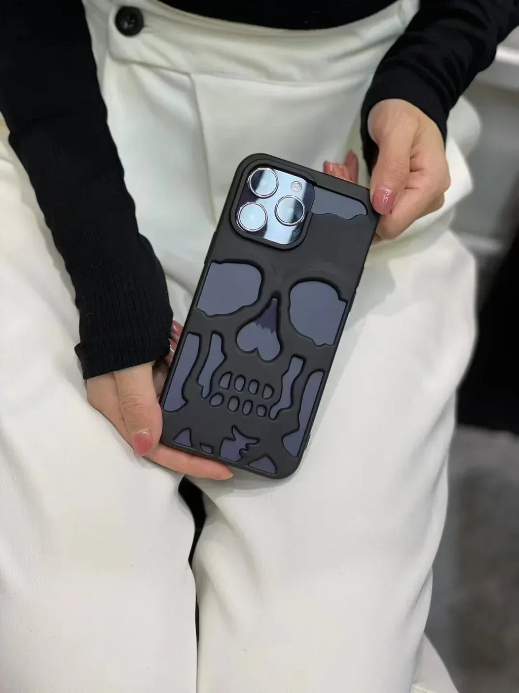 Luxury Plating 3D Skull Phone Case For I-Phone - Viexta