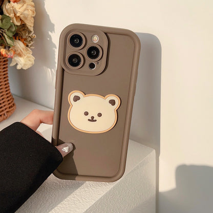 Cartoon Bear Soft Silicone iPhone Case