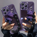 TPU Soft Teddy Bear Bracelet for IPhone case