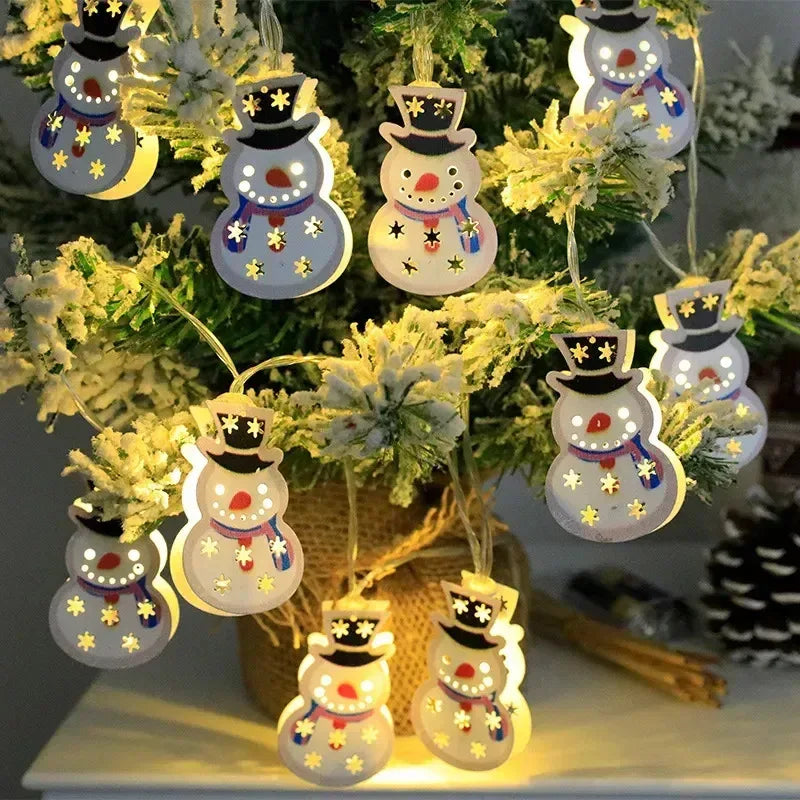 Christmas LED Light String Santa Claus Elk Snowman - Viexta