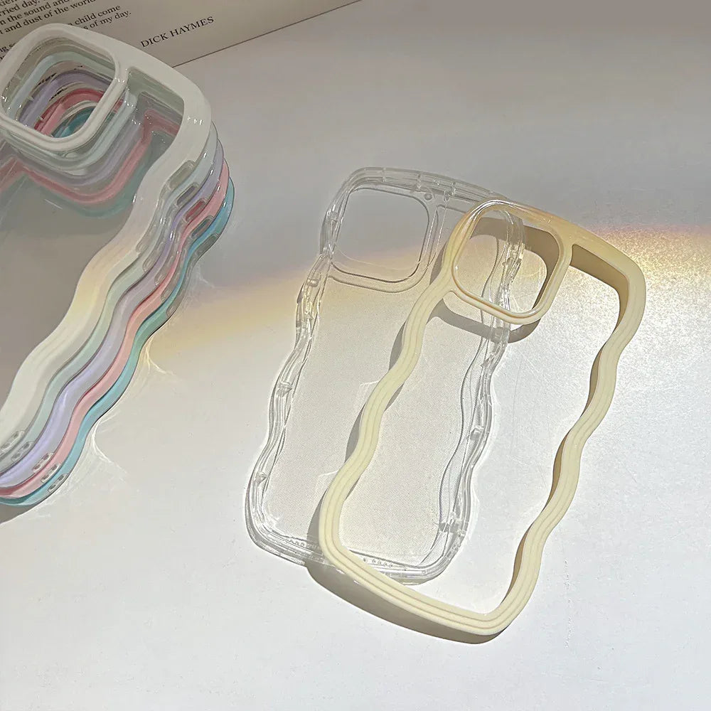 Candy Color Wave Border Mobile IPhone Case - Viexta