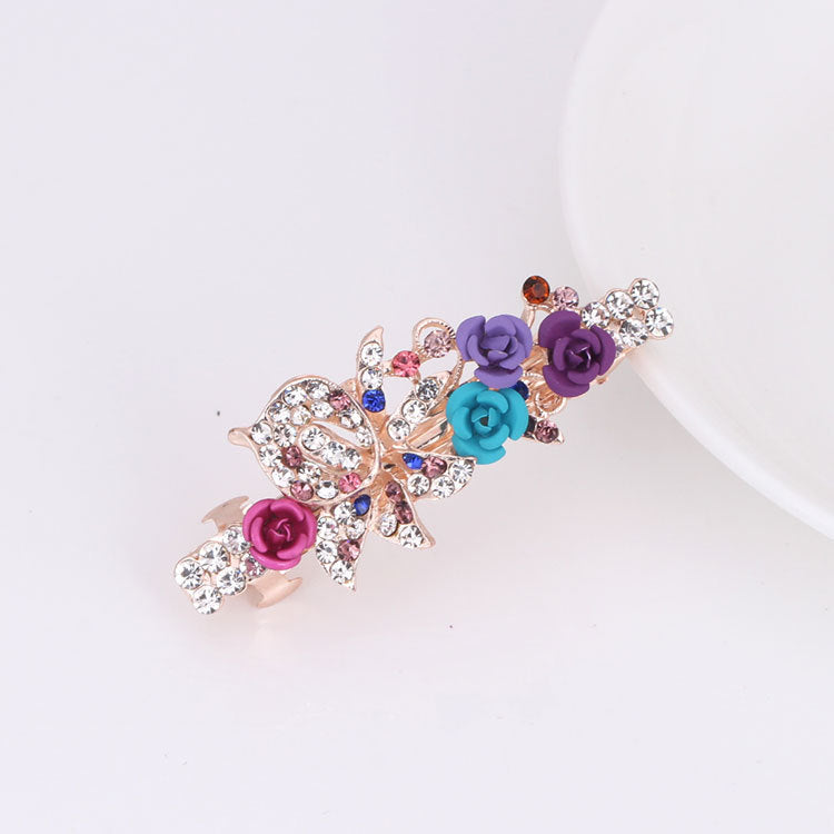 Rhinestone Hairpin Ponytail Clip