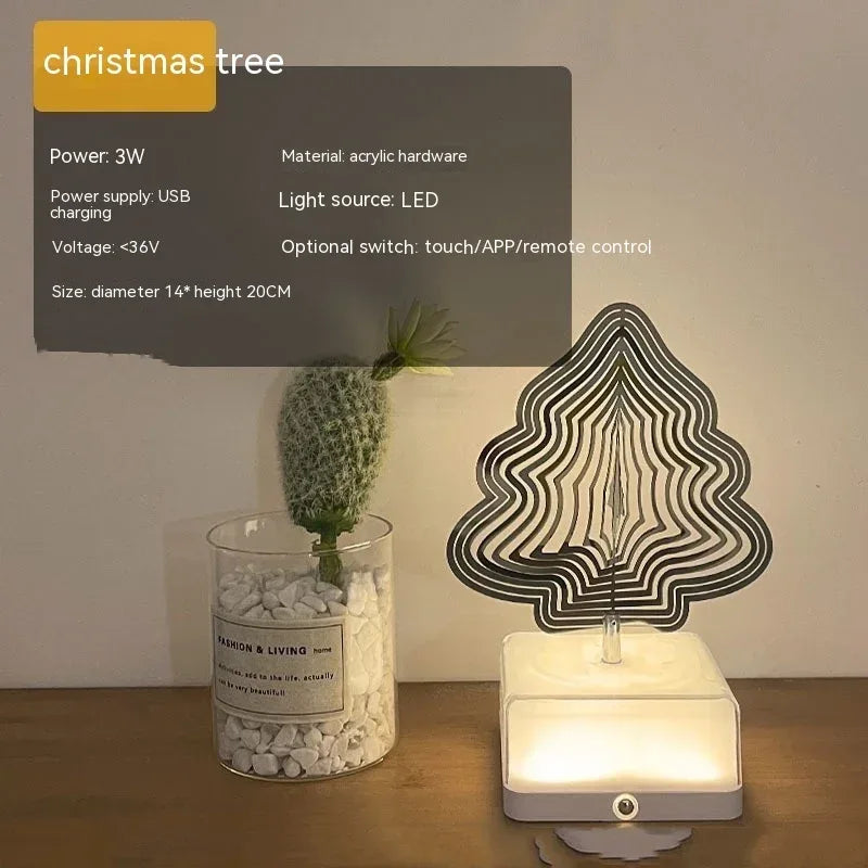 Three-dimensional Rotating Ambience Light Bedroom - Viexta