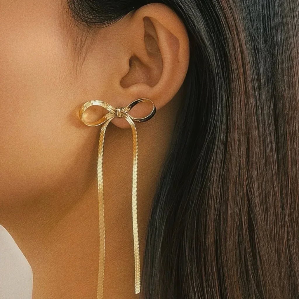 18k-bow-womens-earrings - Viexta