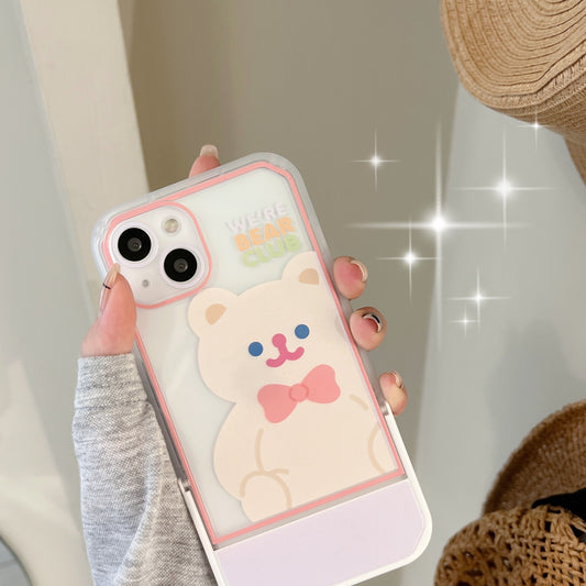 Cute Bear Stand iPhone Case