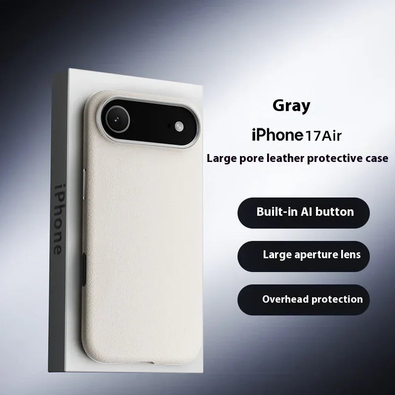 Integrated AI Plain Leather iPhone Case - Viexta