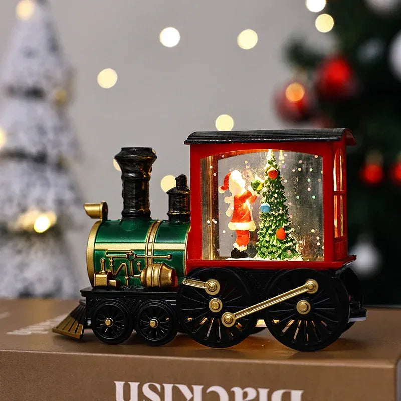 Christmas Gift Train Decoration Small Night Lamp - Viexta