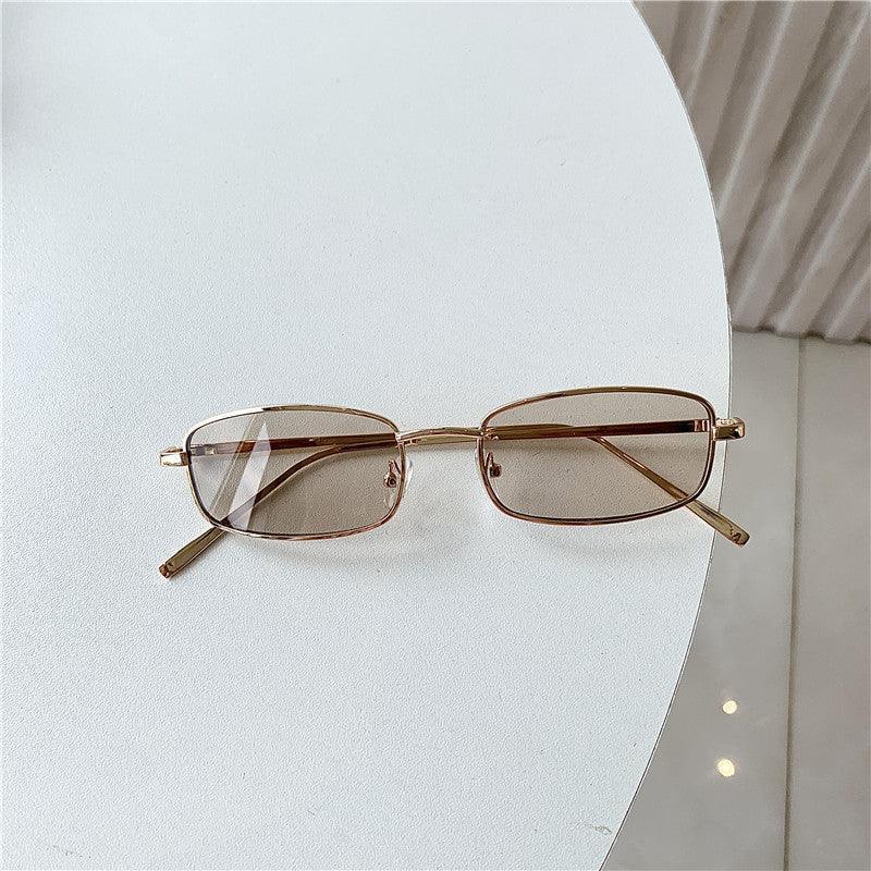 Trendy Small Frame Rectangular Sunglasses - Viexta