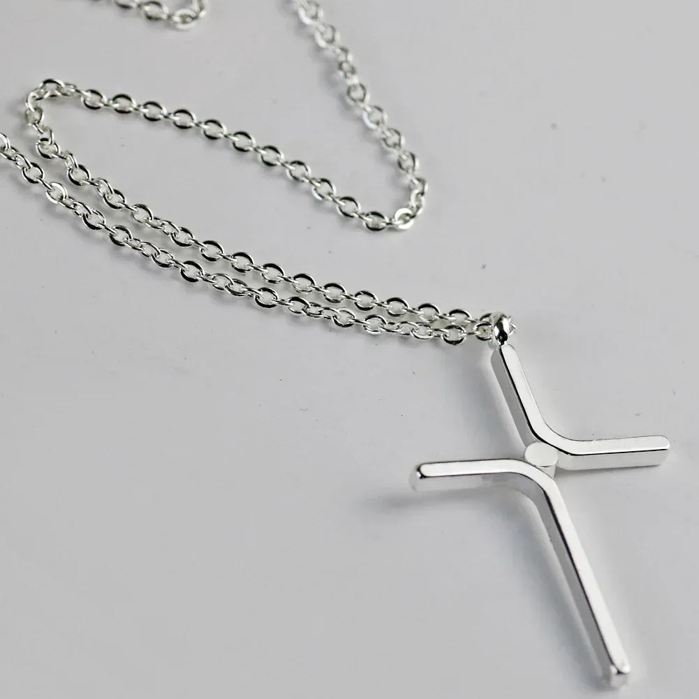 cross-pendant-titanium-steel-plating-necklace - Viexta