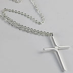 cross-pendant-titanium-steel-plating-necklace - Viexta