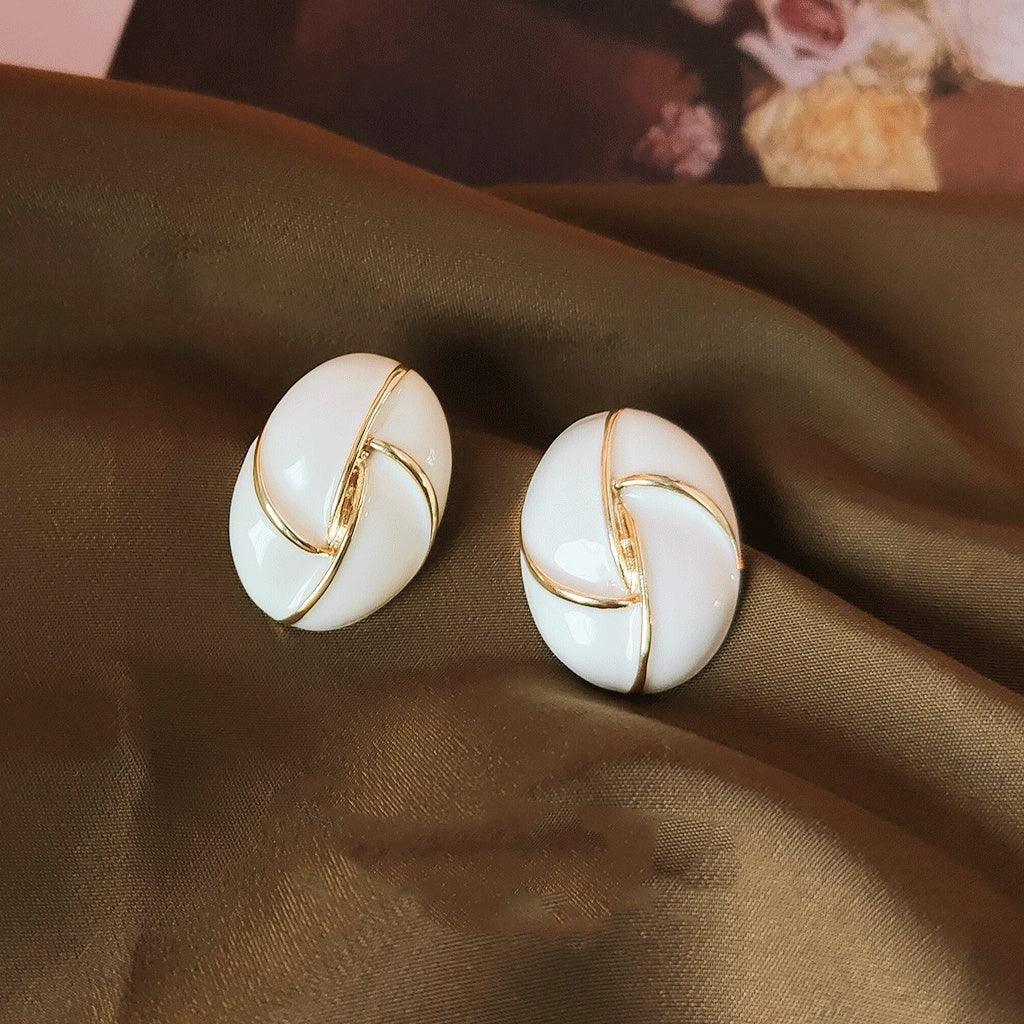 925-silver-needle-plated-14k-drip-glazed-ear-studs - Viexta