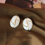 925-silver-needle-plated-14k-drip-glazed-ear-studs - Viexta