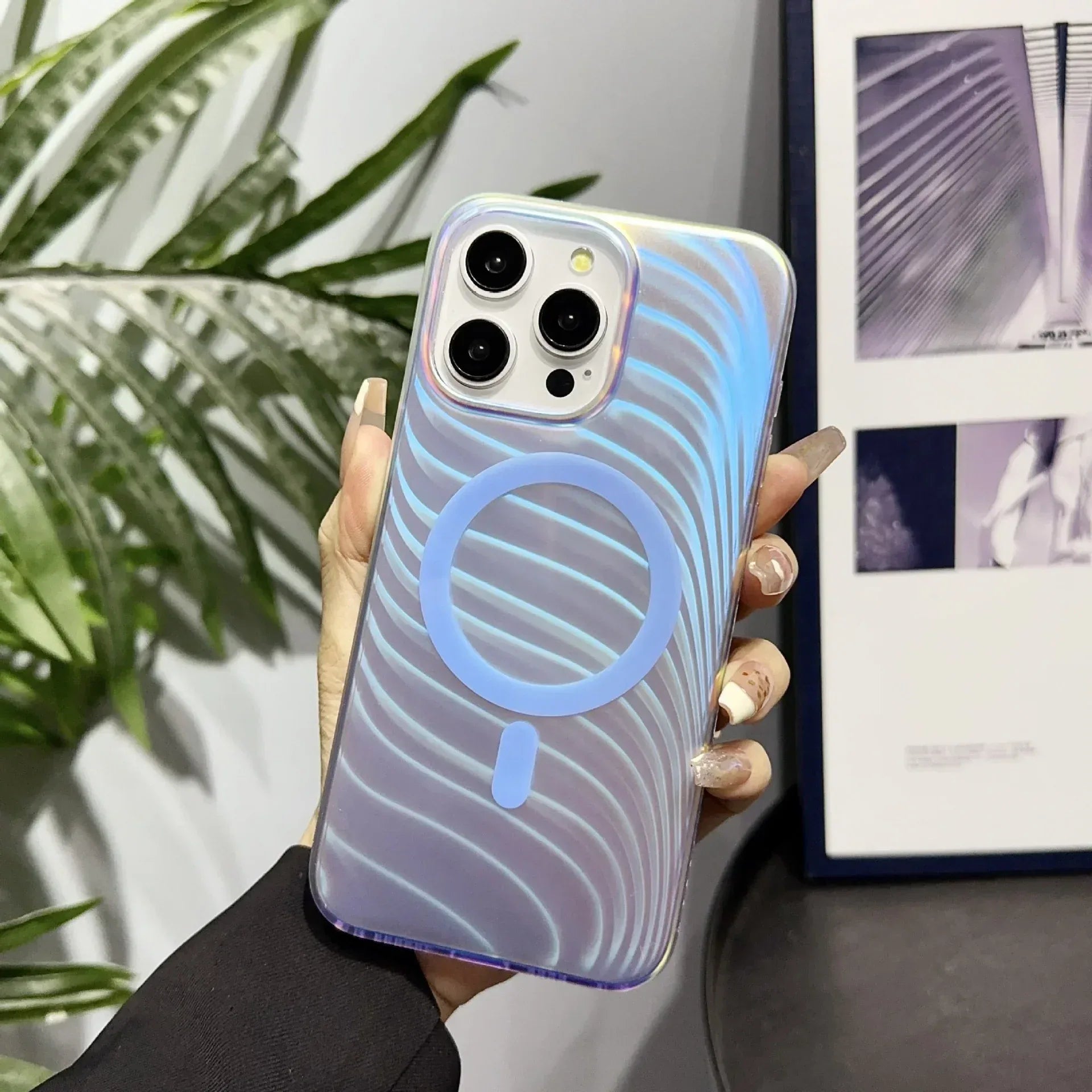 Laser Gradient Drop-resistant Frosted Magnetic iPhone Case - Viexta