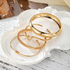 Geometric Circular Open Bracelet