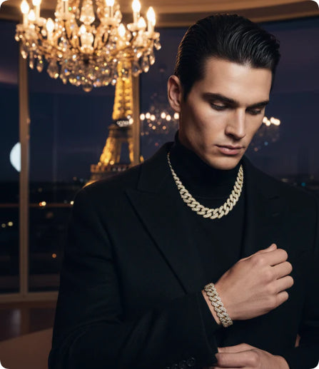 20mm Diamond-Shaped Cuban-Link Necklace