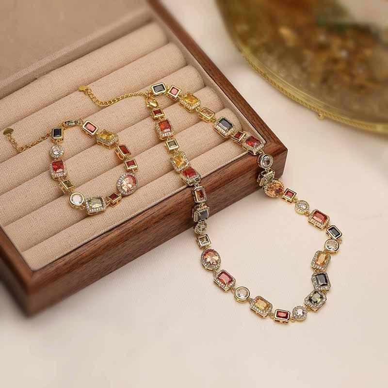 Retro Light-luxury Geometric Jewelry Set - Viexta