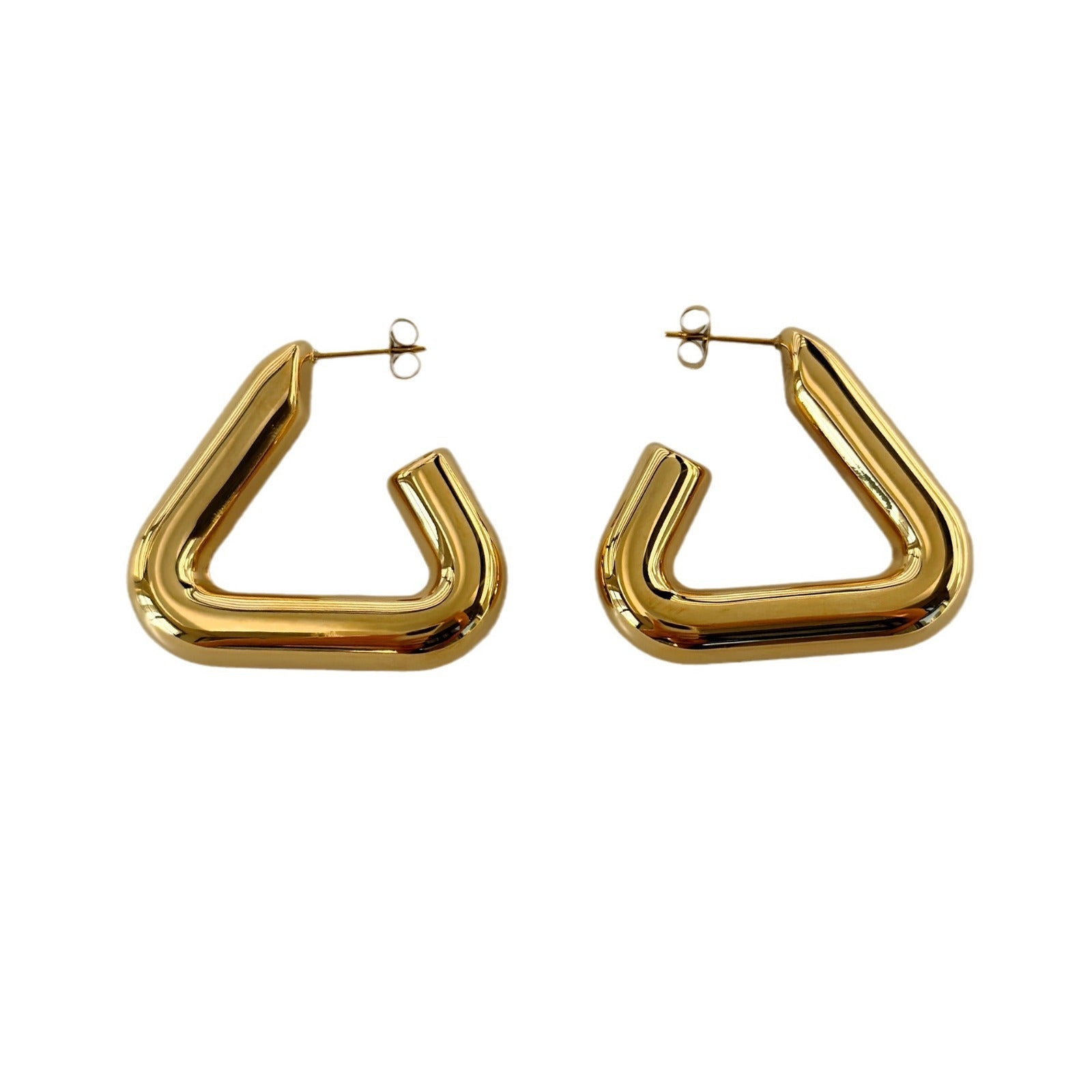 Charm Temperament Titanium Steel Triangle Earring