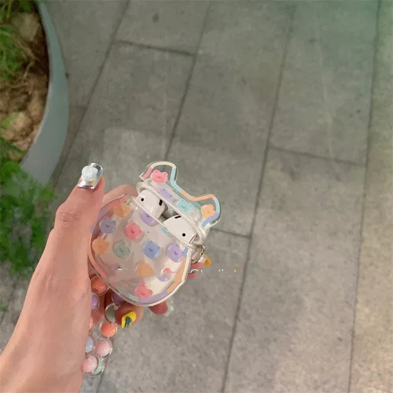 Bear Shaped Airpods Case with Charm - Viexta