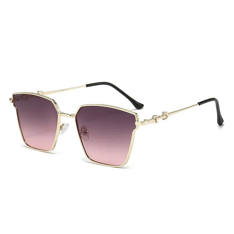 Small Frame Metal Hip Hop Sunglasses - Viexta