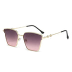 Small Frame Metal Hip Hop Sunglasses - Viexta