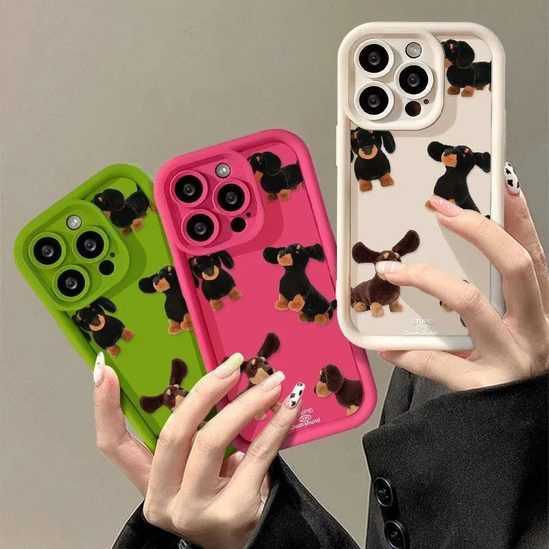 Cream Sausage Dog iPhone Case - Viexta