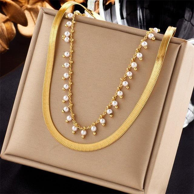 316L Stainless Steel Beaded Necklace - Viexta