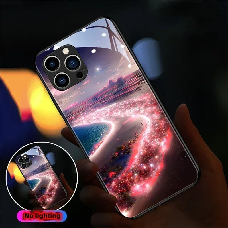 Incoming Light New Beach Moon Glass iPhone Case - Viexta