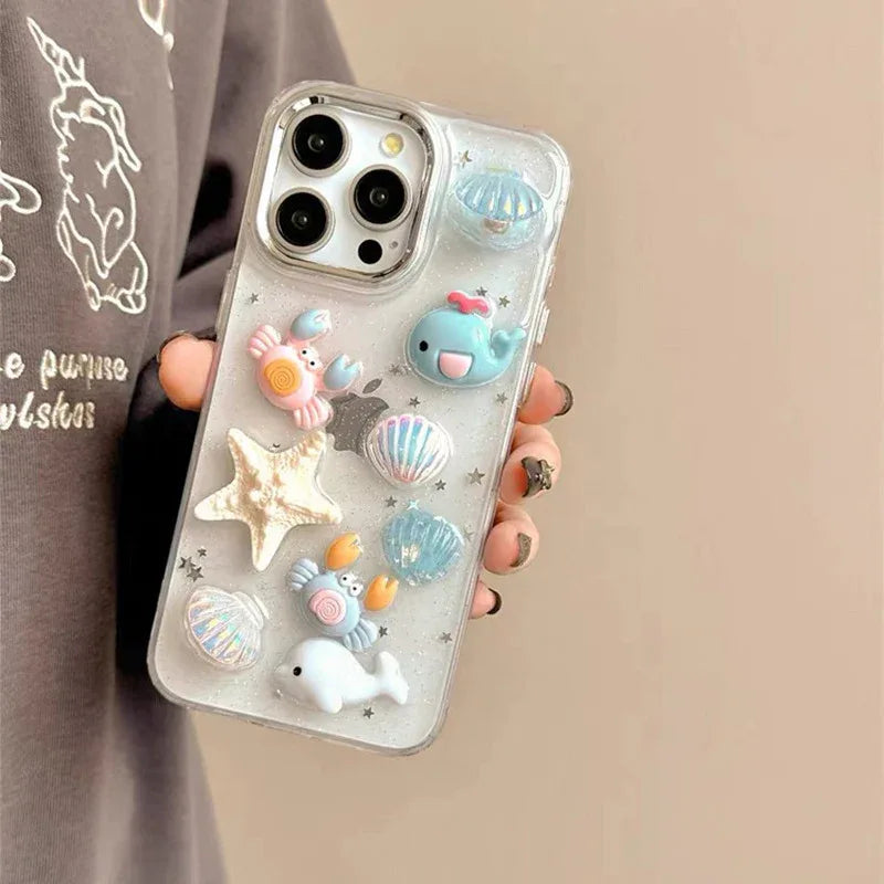 Cute Summer Ocean-themed iPhone Case