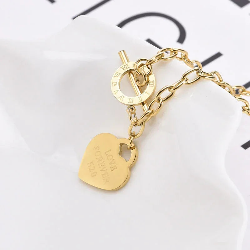 titanium-steel-heart-bracelet - Viexta