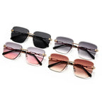 Frameless Trimming Square Sunglasses - Viexta
