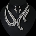 ins-wind-zircon-necklace-earring-set