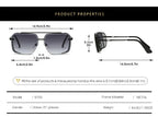 Gradient A Wire Fence Edge Retro Sunglasses - Viexta
