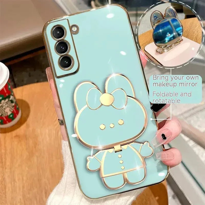Rabbit Makeup Mirror 6D Samsung Phone Case - Viexta