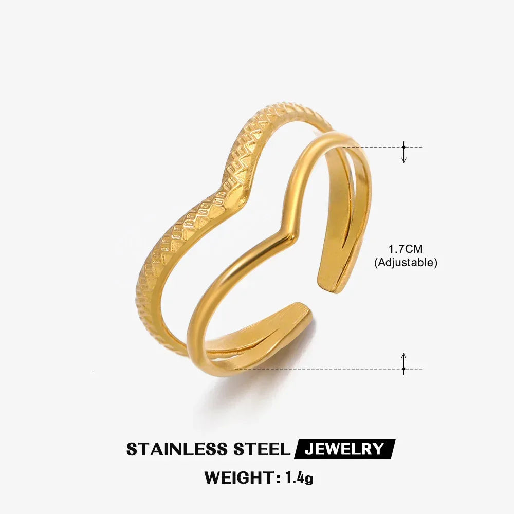 Women's Wild Adjustable V Ring - Viexta