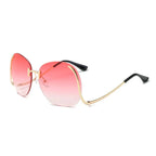 Frameless Curved-leg Sunglasses Decorative Glasses - Viexta