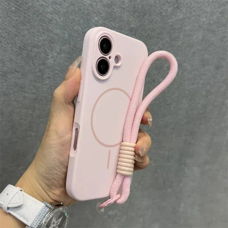 Silicone Magnetic Suction Lanyard iPhone Case - Viexta